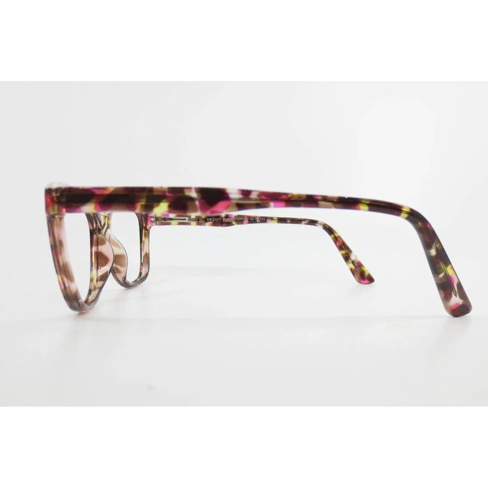 WP 20211 Purple Green Tortoise Cat Eye Eyeglass Frames 56-16-140 Women's Glasses